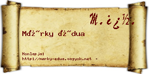 Márky Édua névjegykártya